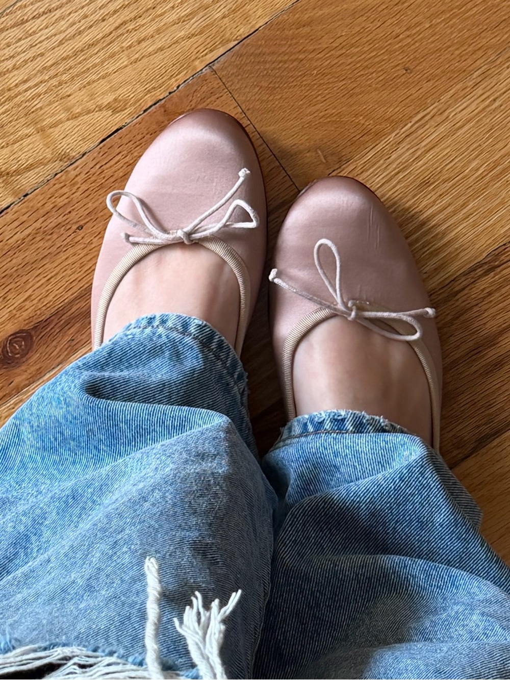 MARGAUX The Demi Ballet Flats in Pink Satin